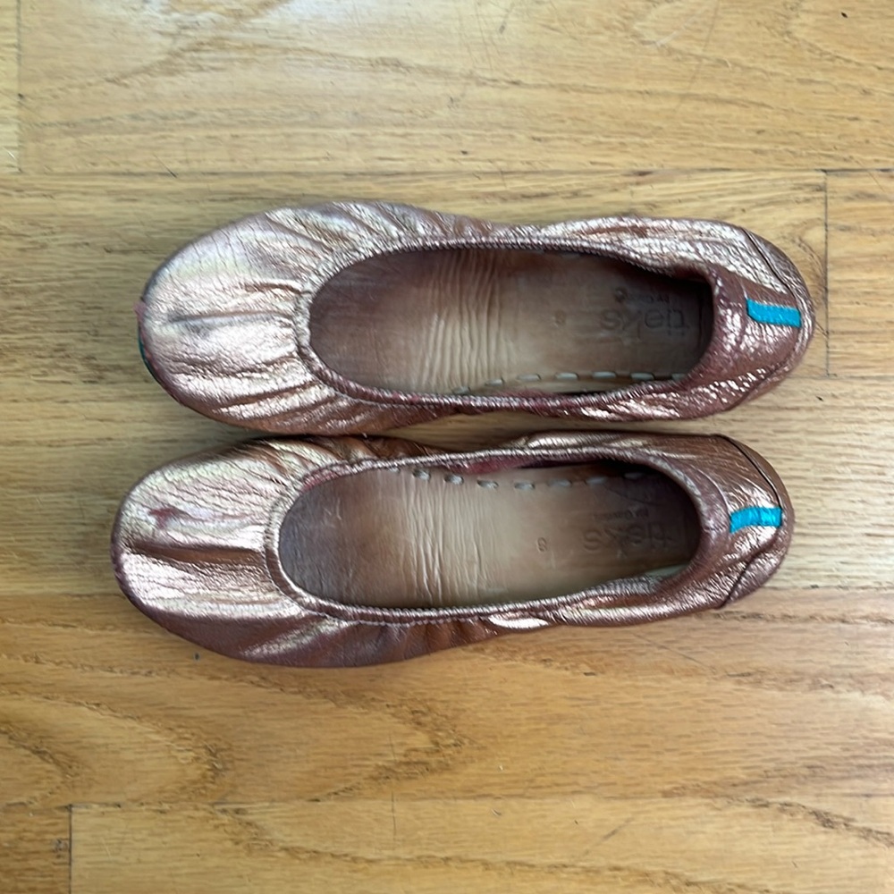 Tieks copper penny ballet flats size 8